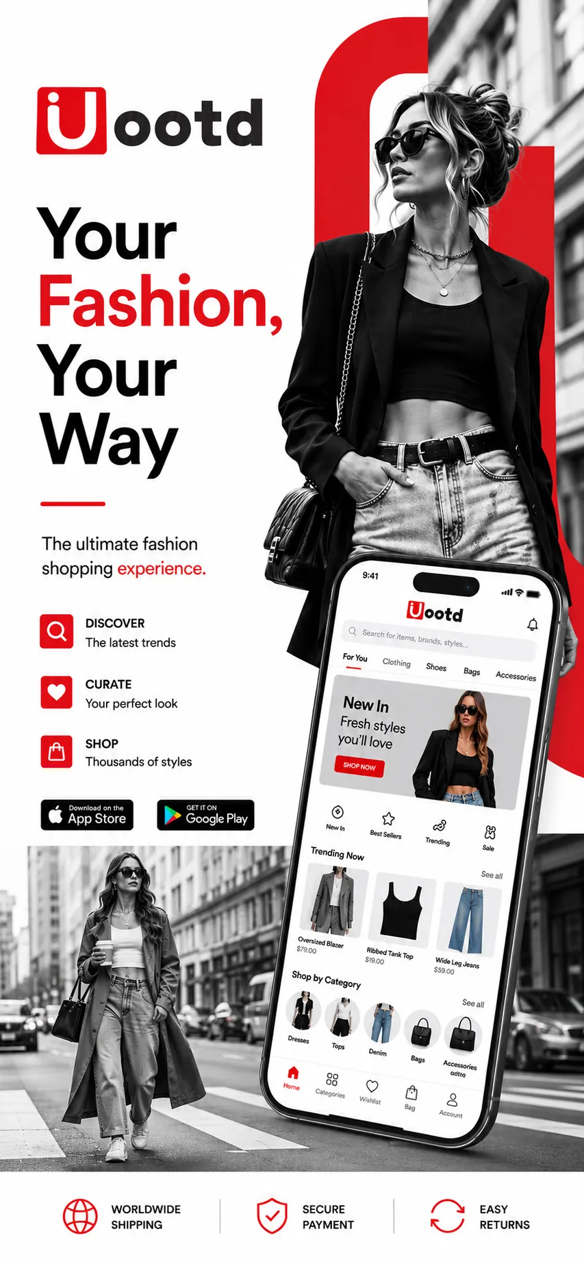 UOOTD Fashion App - Shopping Interface